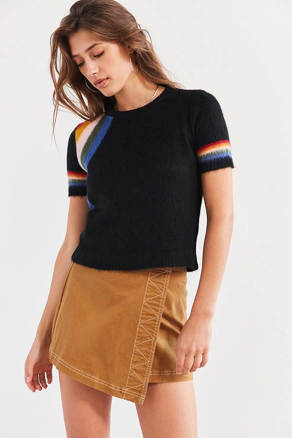 Cooperative Short Sleeve Rainbow Sweater