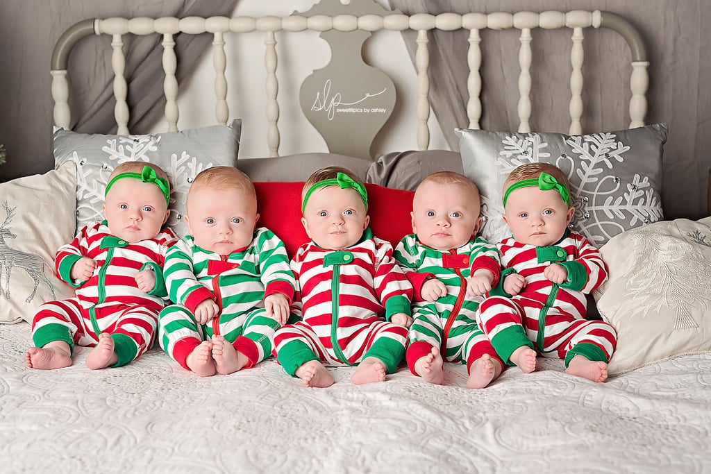 Quintuplets First Christmas Photo Shoot