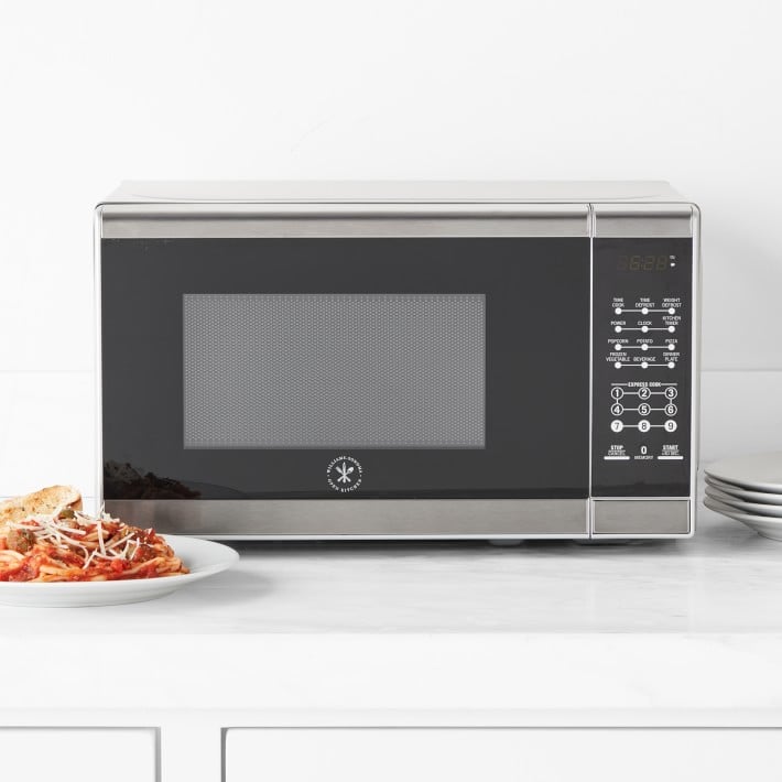 Kitchen: Open Kitchen by Williams Sonoma Stainless-Steel Microwave