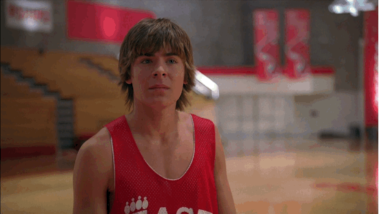 Zac Efron as Troy Bolton in High School Musical