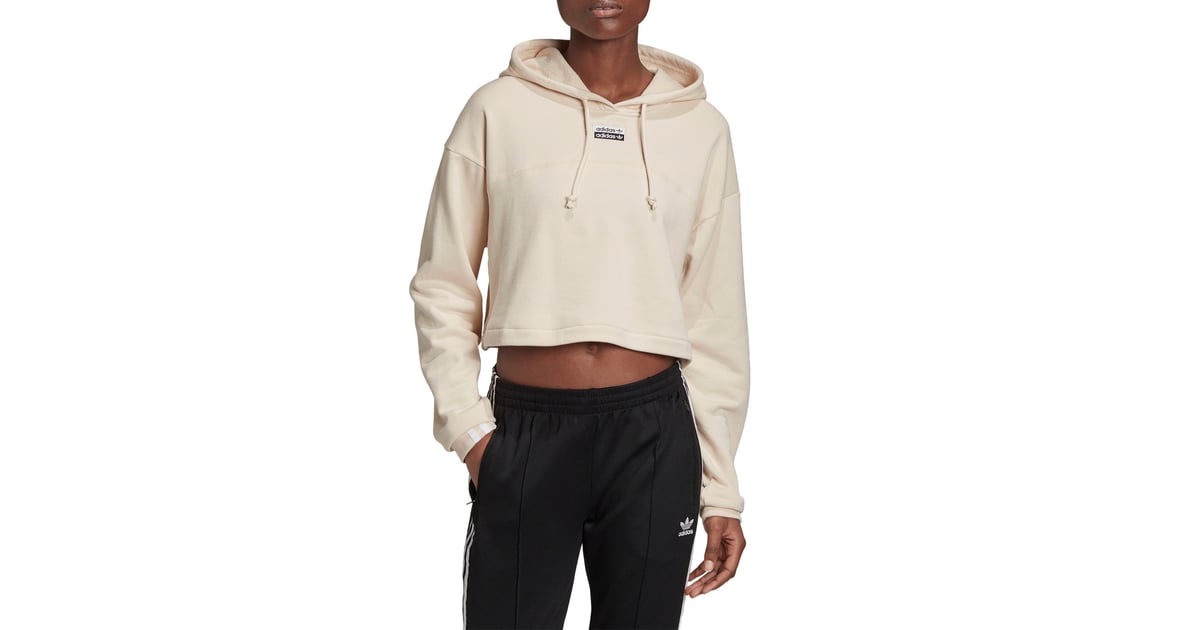 adidas cropped french terry hoodie