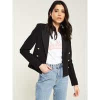 V by Very Cropped Double Breast Blazer