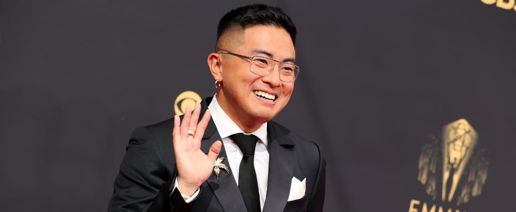 Bowen Yang在2021年艾美奖上的金属厚底高跟鞋