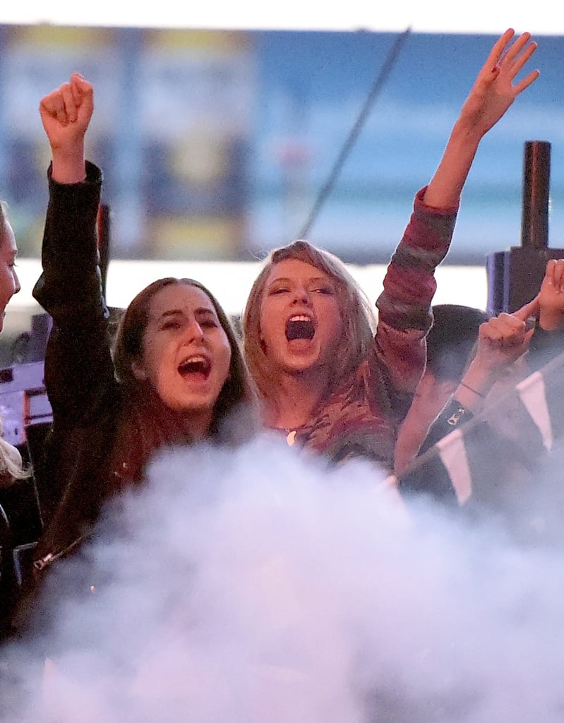 OK, so Calvin may not be pictured, but it was sweet when Taylor cheered and danced throughout Calvin's show during KIIS FM's Wango Tango concert in LA in early May.