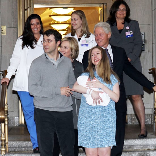 Chelsea Clinton Leaving the Hospital With Her Baby 2014