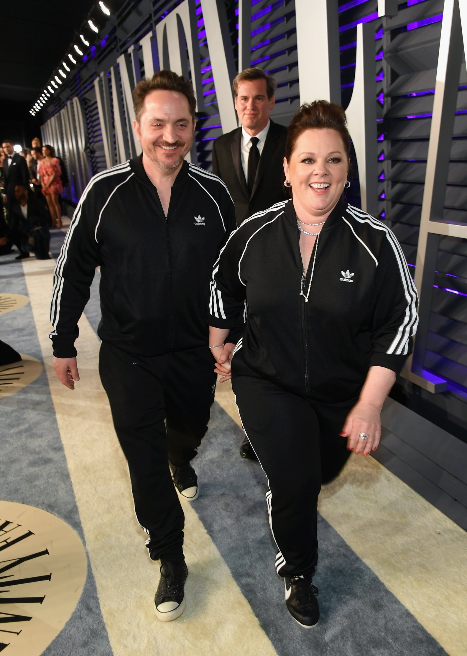 Melissa McCarthy Adidas Tracksuit at Oscars Afterparty 2019 PS Fashion