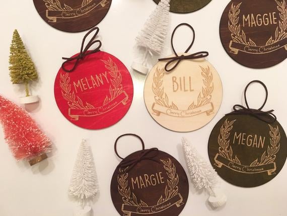 Custom Place Card Ornaments