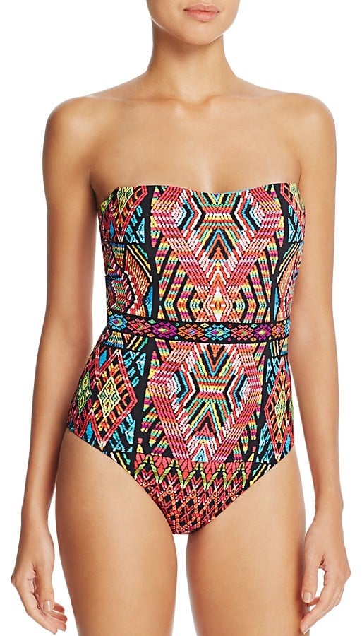 Nanette Lepore Mayan Mosaic Seductress Strapless One-Piece Swimsuit