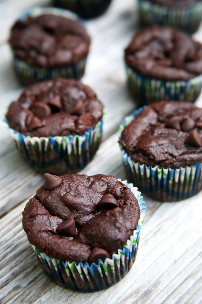 Vegan Double Chocolate Banana Protein Muffins