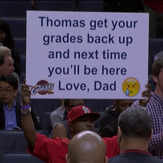 Dad's Sign About Son's Bad Grades at NBA Game