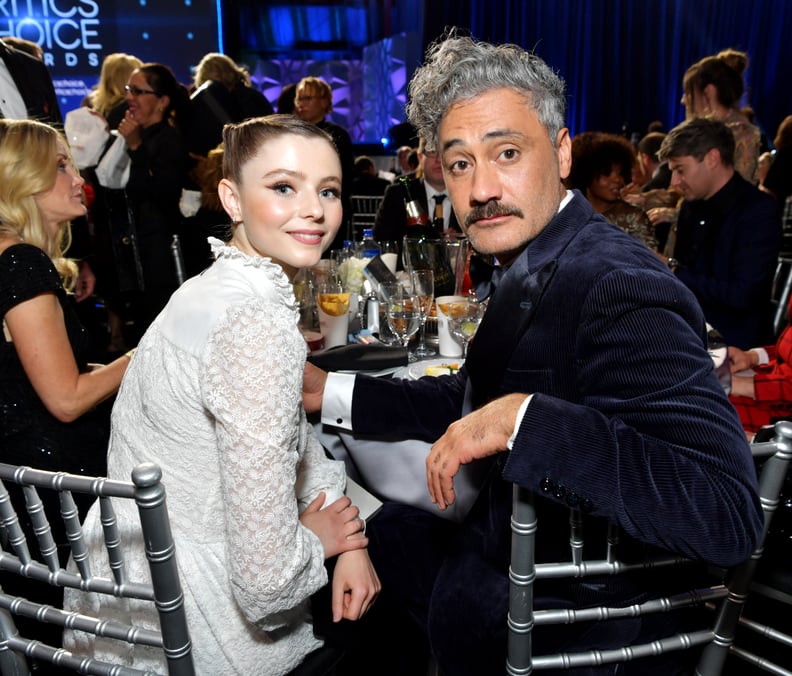 Thomasin Mckenzie and Taika Waititi at the 2020 Critics' Choice Awards