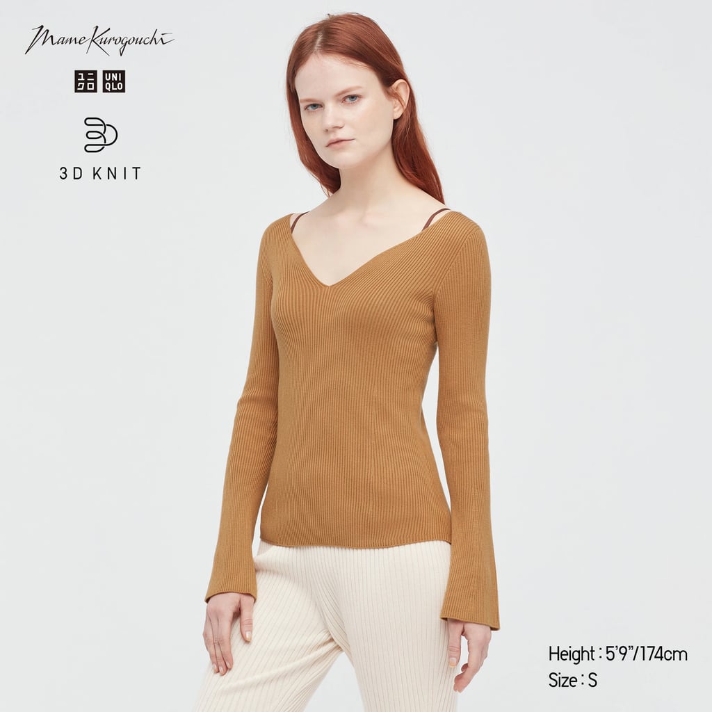 A Cozy Top: 3D Knit Ribbed Sweater
