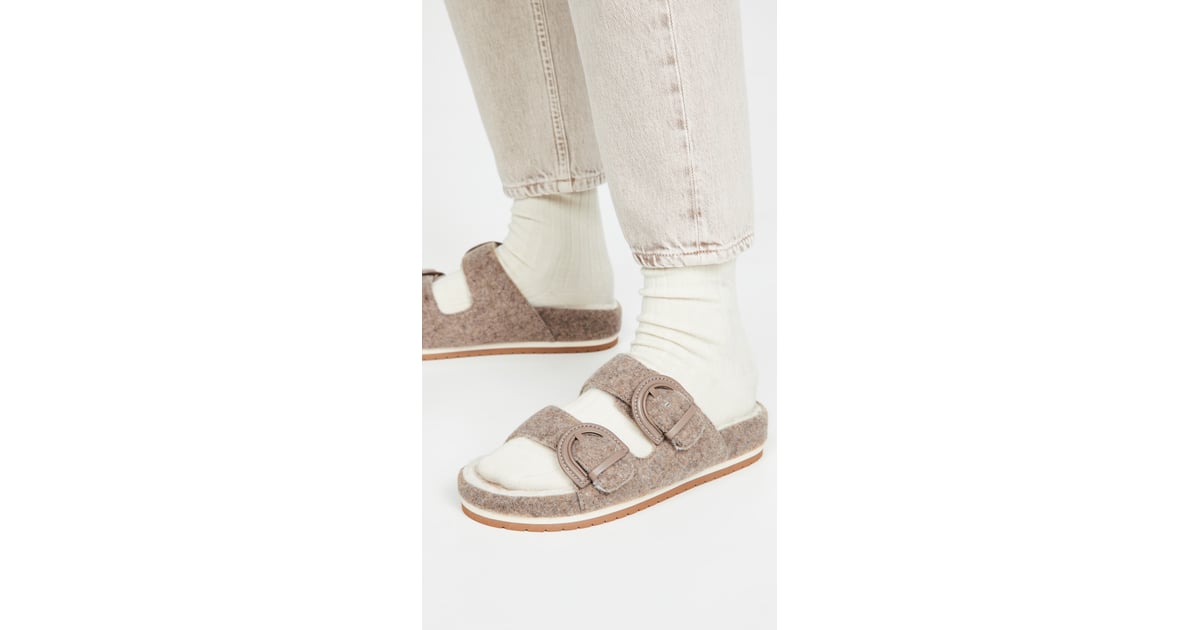 vince women's glyn double buckle slide sandals