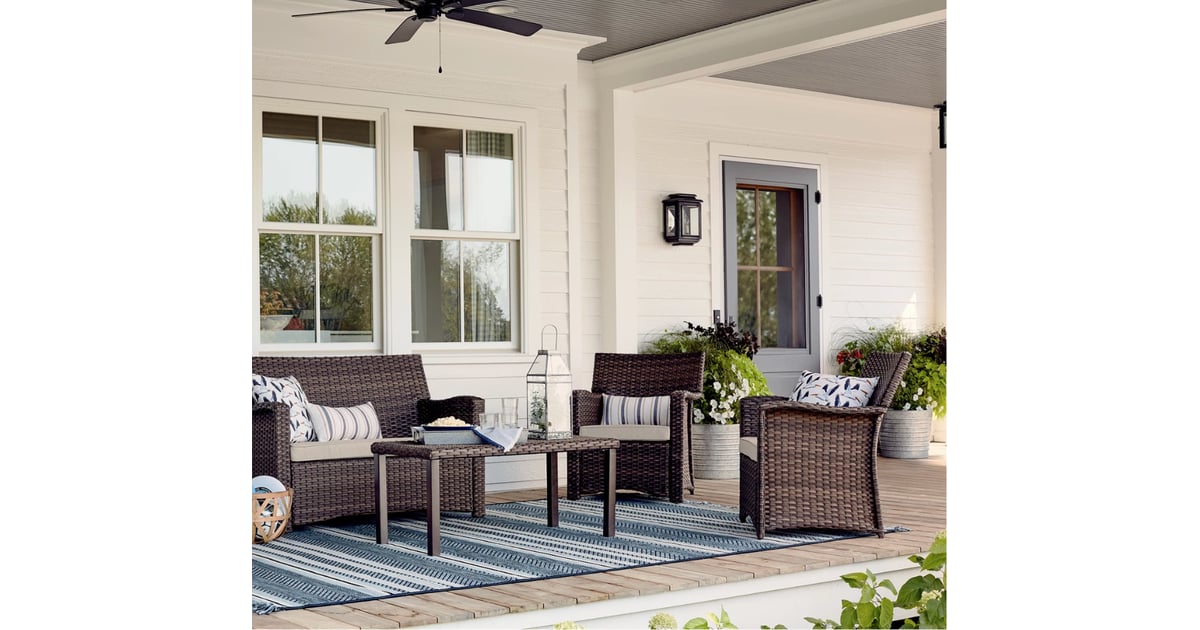 Halsted AllWeather Wicker Patio Conversation Set Best Target Outdoor