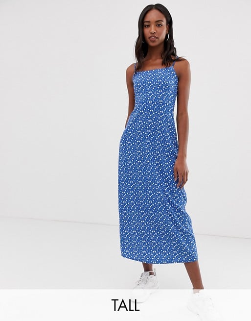 Shop Blue Patterned Slip Dresses