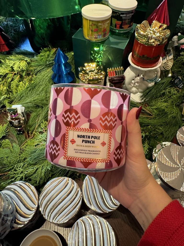 Bath & Body Works North Pole Punch 3-Wick Candle ($27)
What It Smells Like: Sipping a sweet, cool drink in a colorful glass during a festive party.