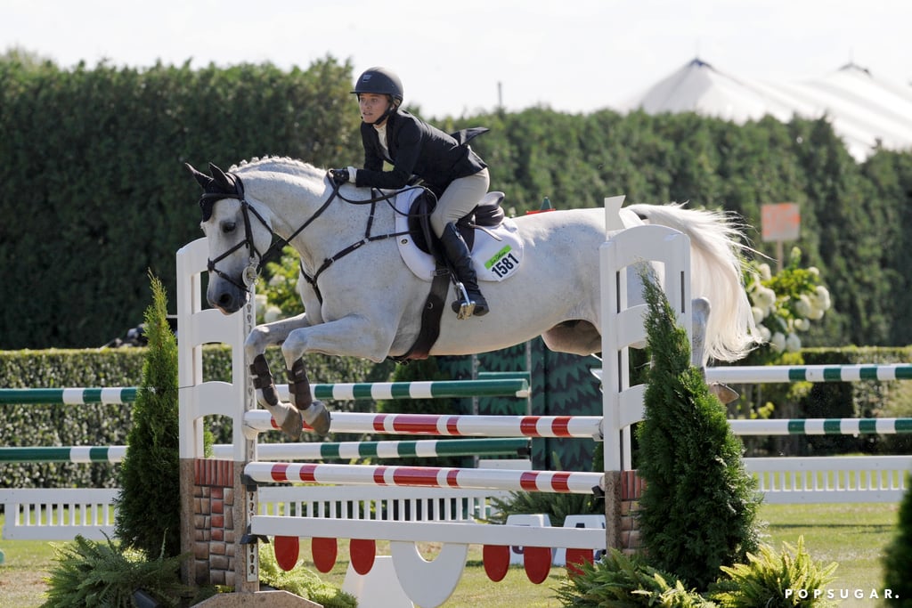 Mary-Kate Olsen went jumping with her horse in Bridgehampton, NY, on Thursday.