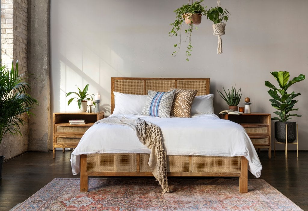 Edloe Finch Furniture Co. Lyra Cane Rattan Bed