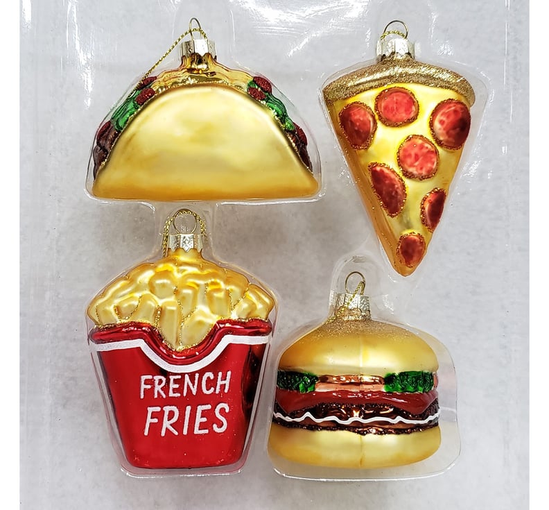 Mini Junk Food Glass Christmas Ornament Set