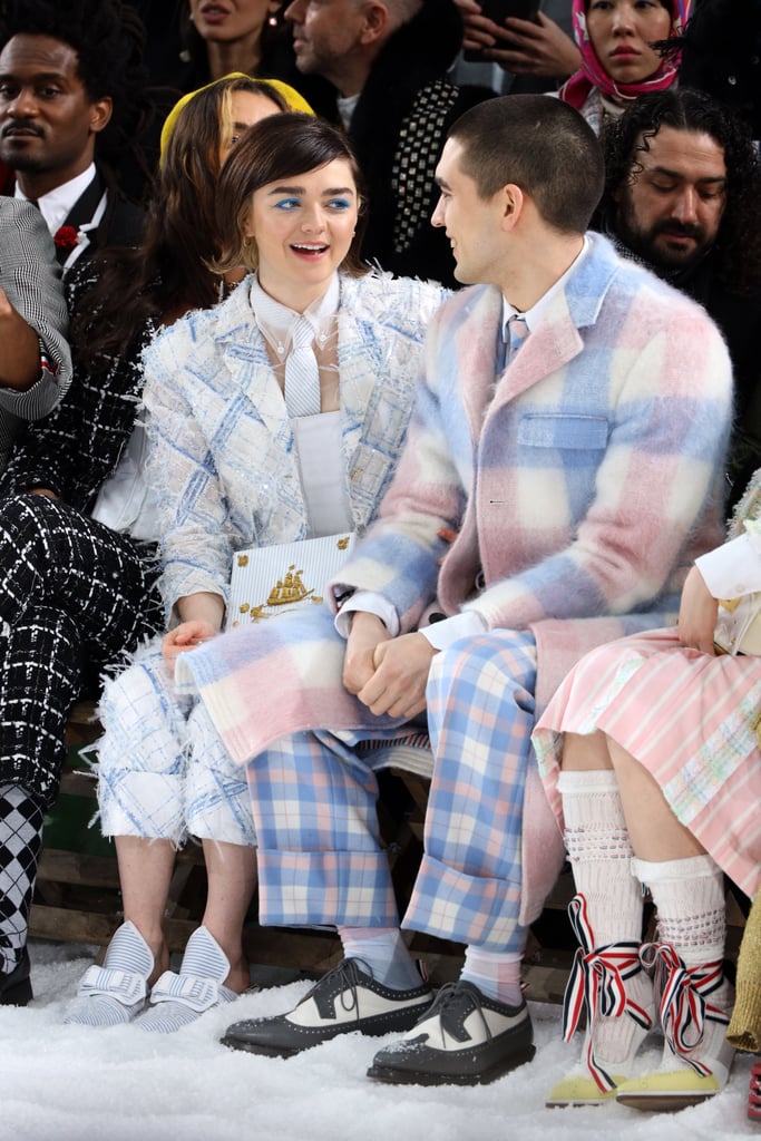 Maisie Williams and Reuben Selby Matching Thom Browne Suits