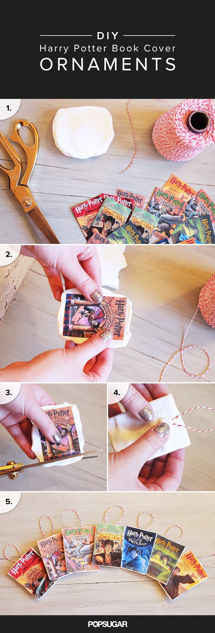Harry Potter Book Cover Ornaments Popsugar Smart Living