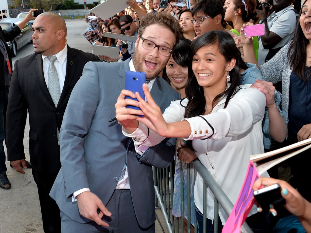 Seth Rogen stopped for a snap with fans during the LA premiere of This Is the End in June 2013.