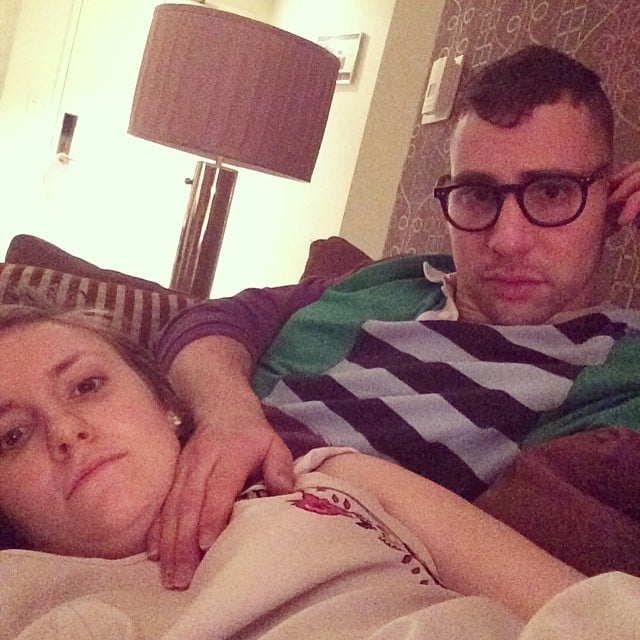 Lena Dunham cozied up with her boyfriend, Jack Antonoff.
Source: Instagram user lenadunham