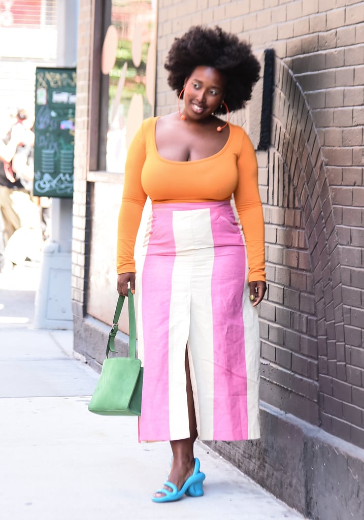 Summer Street Style: Colorful Shirt and Printed Skirt