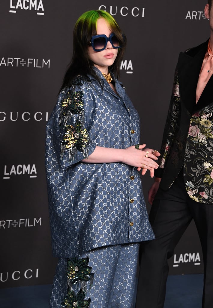 Billie Eilish Wore Silk Gucci Pajamas on the Red Carpet Billie Eilish Wore Silk Gucci Pajamas on the Red Carpet