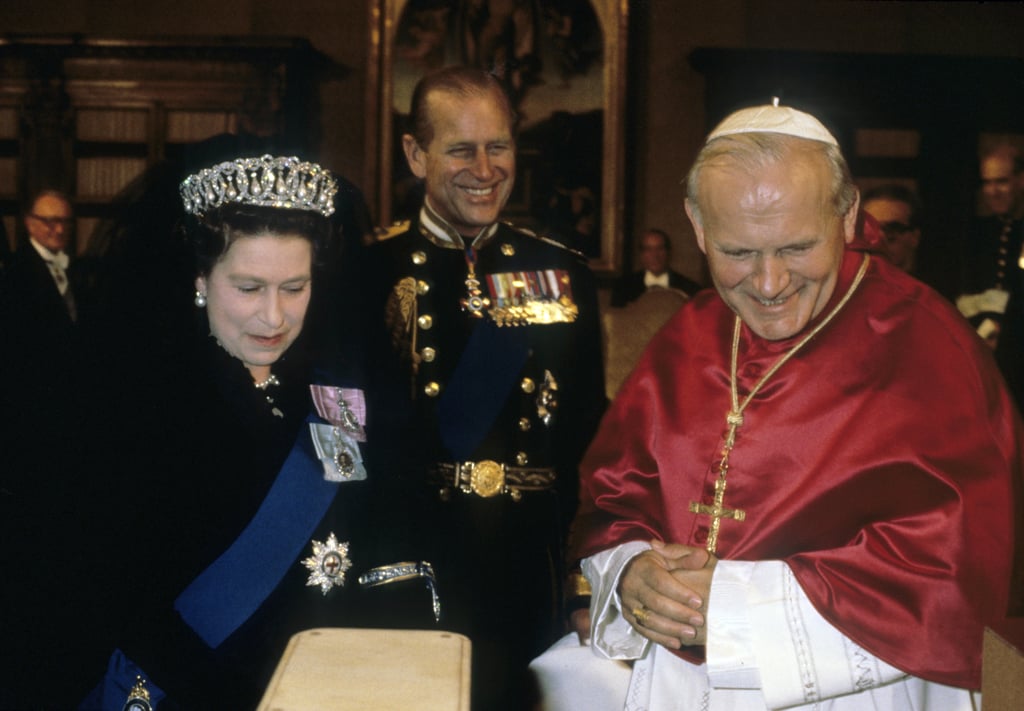It was all smiles when the pair met Pope John Paul II on Oct. 17, 1980, in Rome.