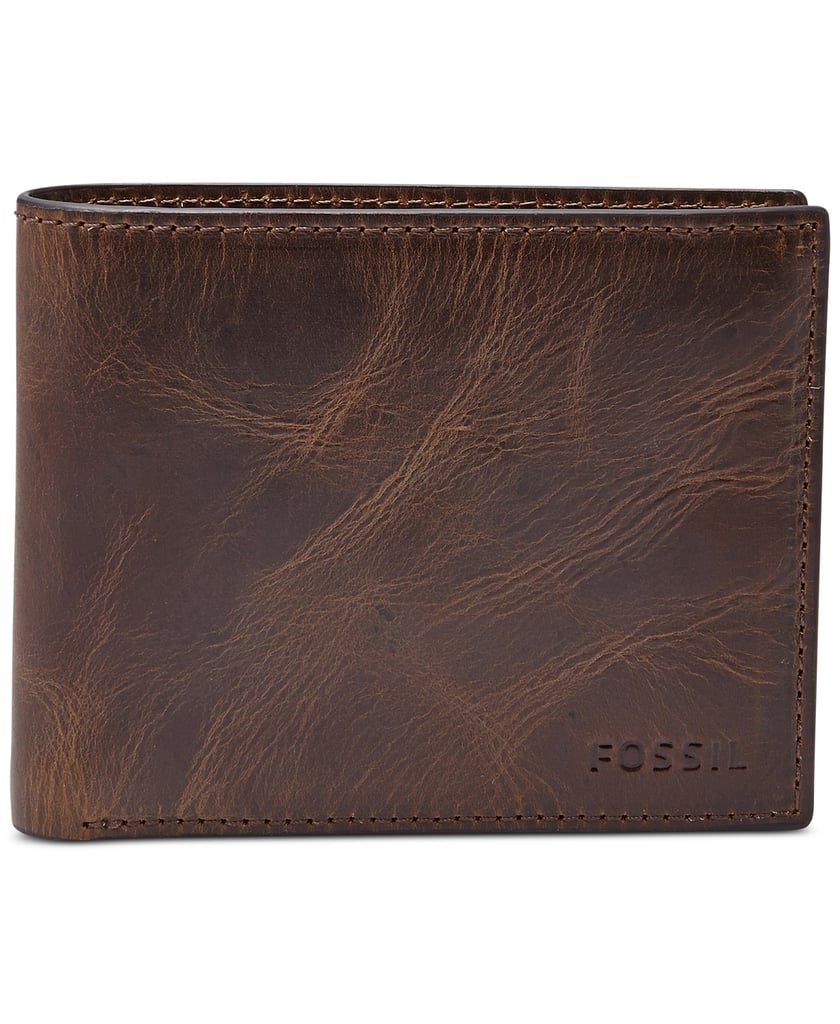 Fossil Leather Wallet Derrick RFID-Blocking Bifold