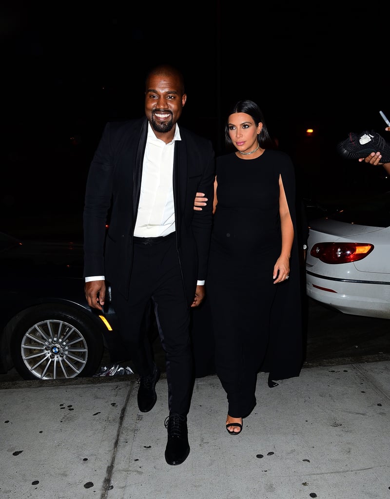 Kim Kardashian and Kanye West Attend a Wedding 2015