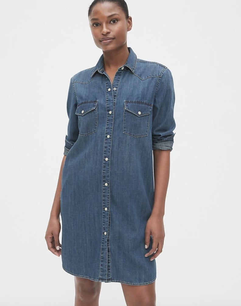 Gap Denim Western Shirtdress