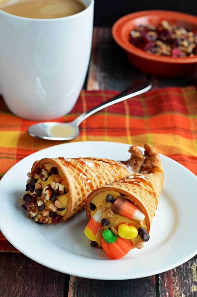 Pumpkin Pie Cornucopia Cannoli