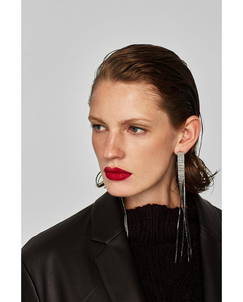 Zara Rhinestone Fringe Earrings | Best Zara Gifts 2017 | POPSUGAR ...