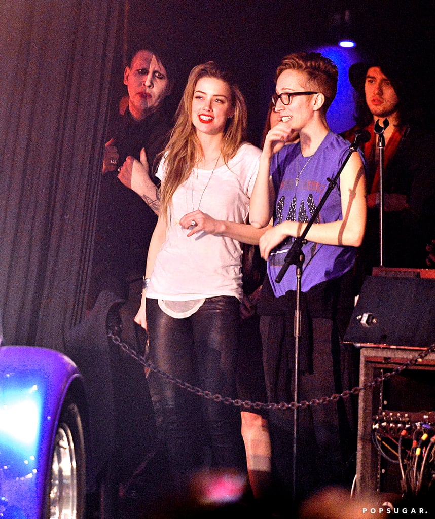 Amber Heard at Johnny Depp's Concert With Marilyn Manson