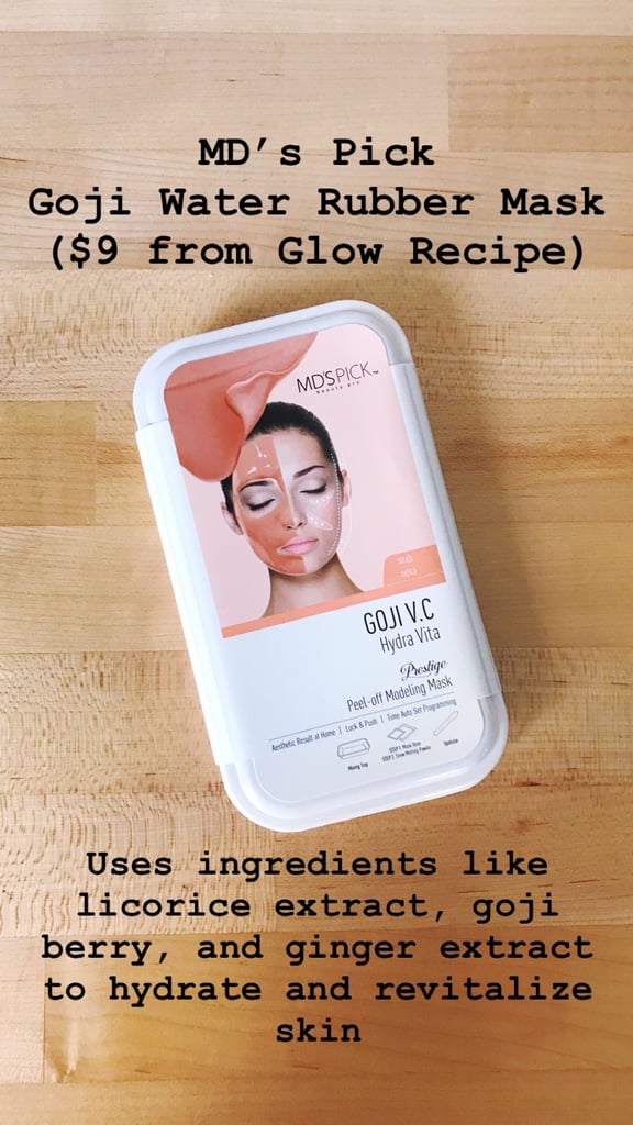 MD's Pick Goji Water Rubber Mask ($9) is available at Glow Recipe.