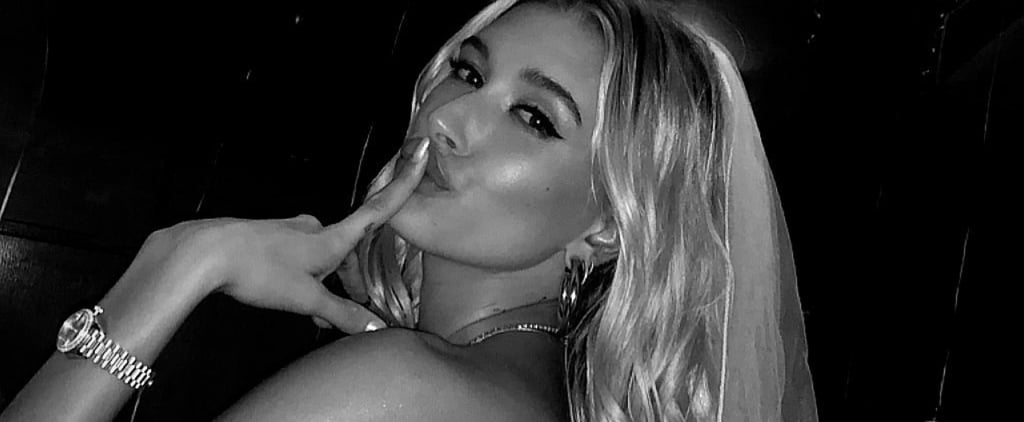 Hailey Baldwin's Bachelorette Party Dress Comes With a Veil and Princess-Worthy Heels