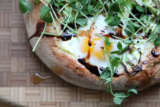 Asparagus and Pea-Shoot Pizza