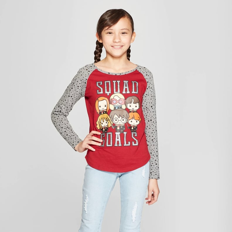 Girls' Harry Potter 'Squad Goals' Long Sleeve Raglan T-Shirt 