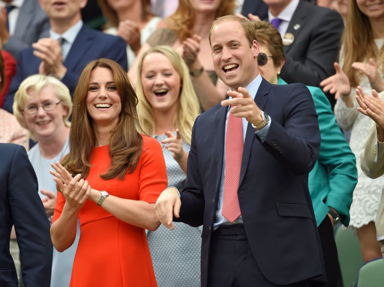 The Pair Opted For Orange on a Sunny Day at Wimbledon