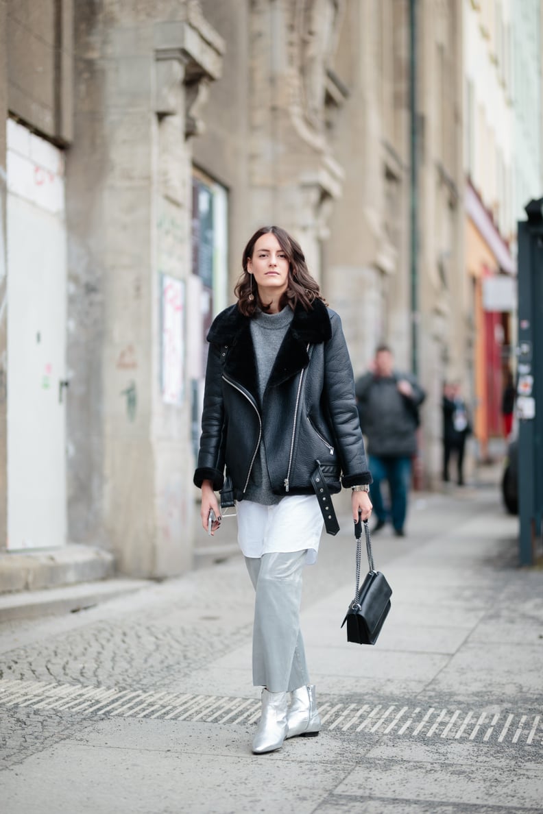 A Cozy Jacket to Warm Up Cropped Trousers