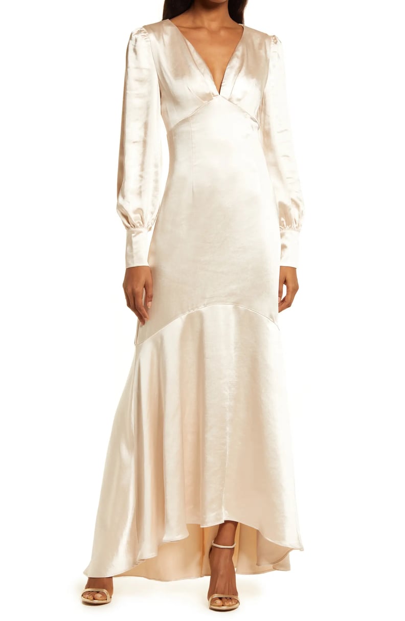 ELLIATT Aleah Long Sleeve Satin Gown