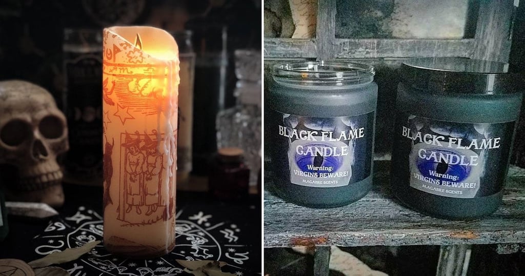 black flame candle