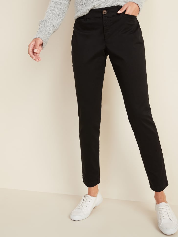 Old Navy MidRise Skinny Everyday Khakis Best and Most Comfortable Fall Pants From Old Navy