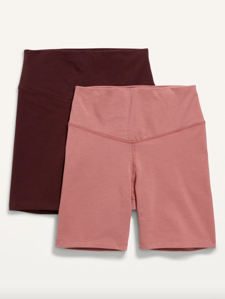 Old Navy Extra High-Waisted PowerChill Hidden-Pocket Biker Shorts 2-Pack