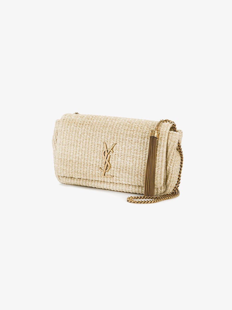 Saint Laurent Woven Monogram Shoulder Bag