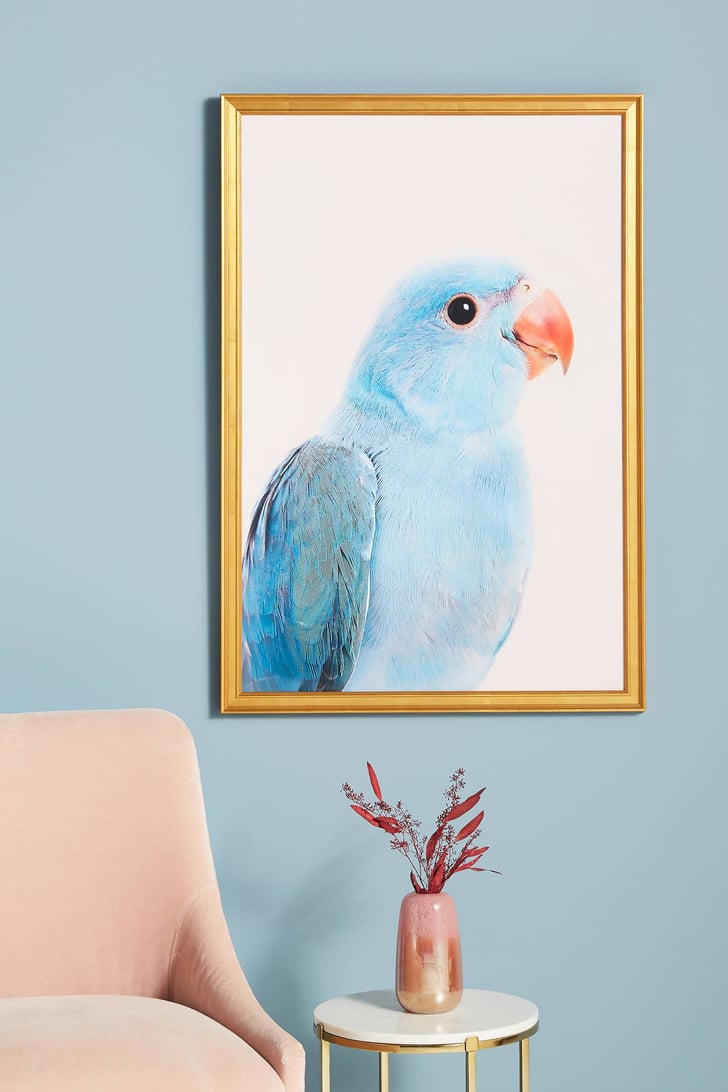 Blue Parrot Wall Art Anthropologie Spring Home Collection 2020