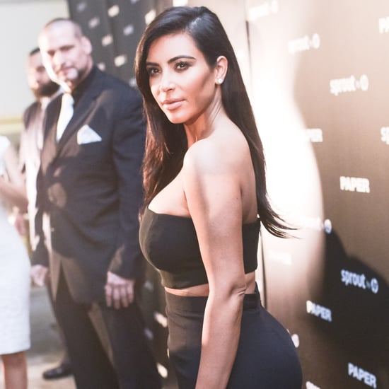 Kim Kardashian Wearing a Crop Top at Paper Magazine Party