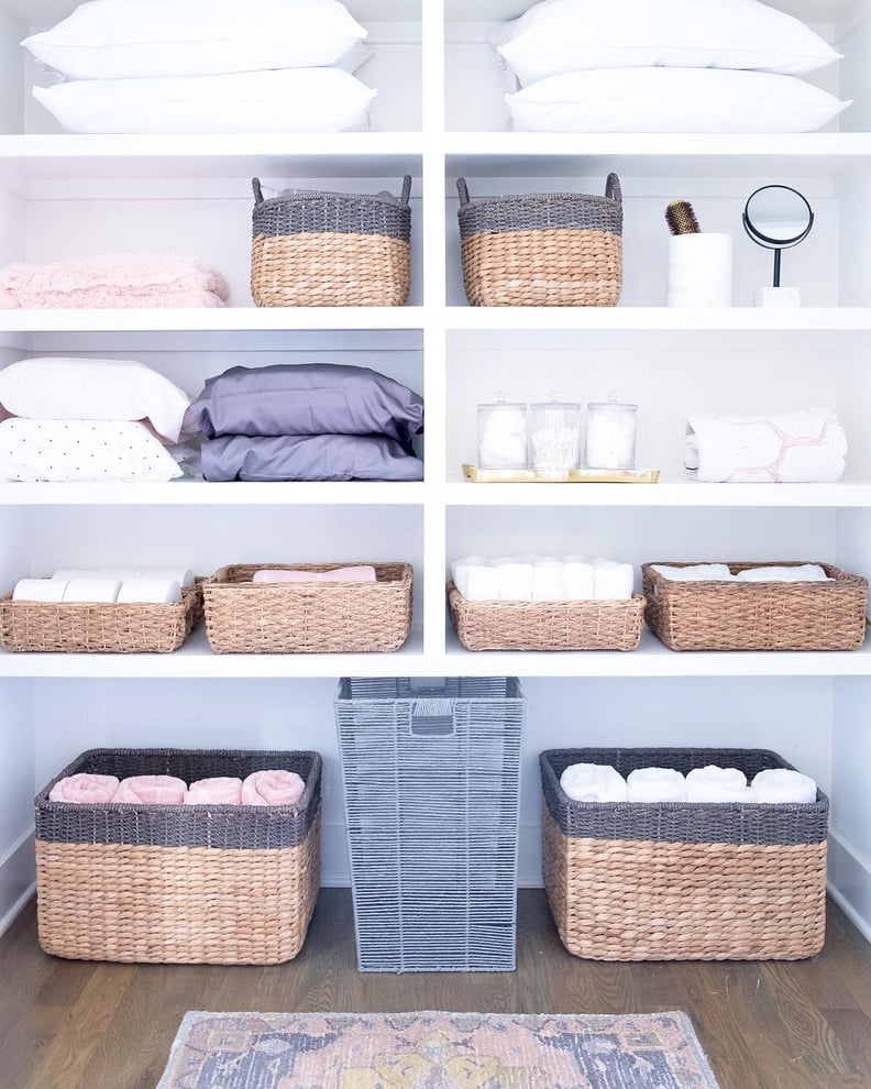 Organizer For Linens: Threshold Seagrass Rectangular Wicker Storage Basket